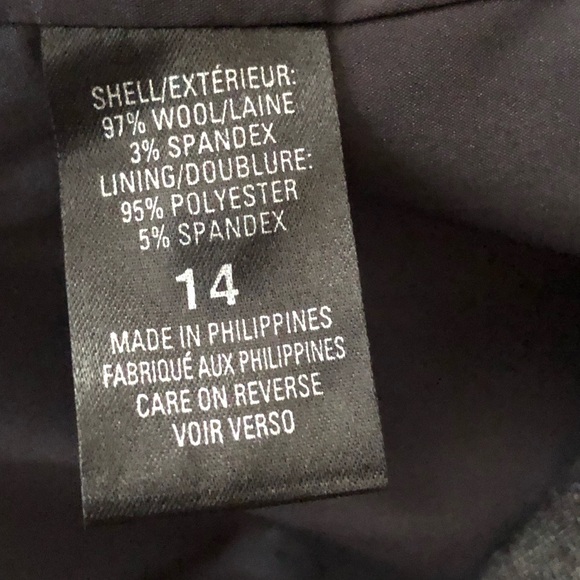 Dark gray and lilac pinstripes suit jacket wool size 14 MSRP $428 - Picture 11 of 13